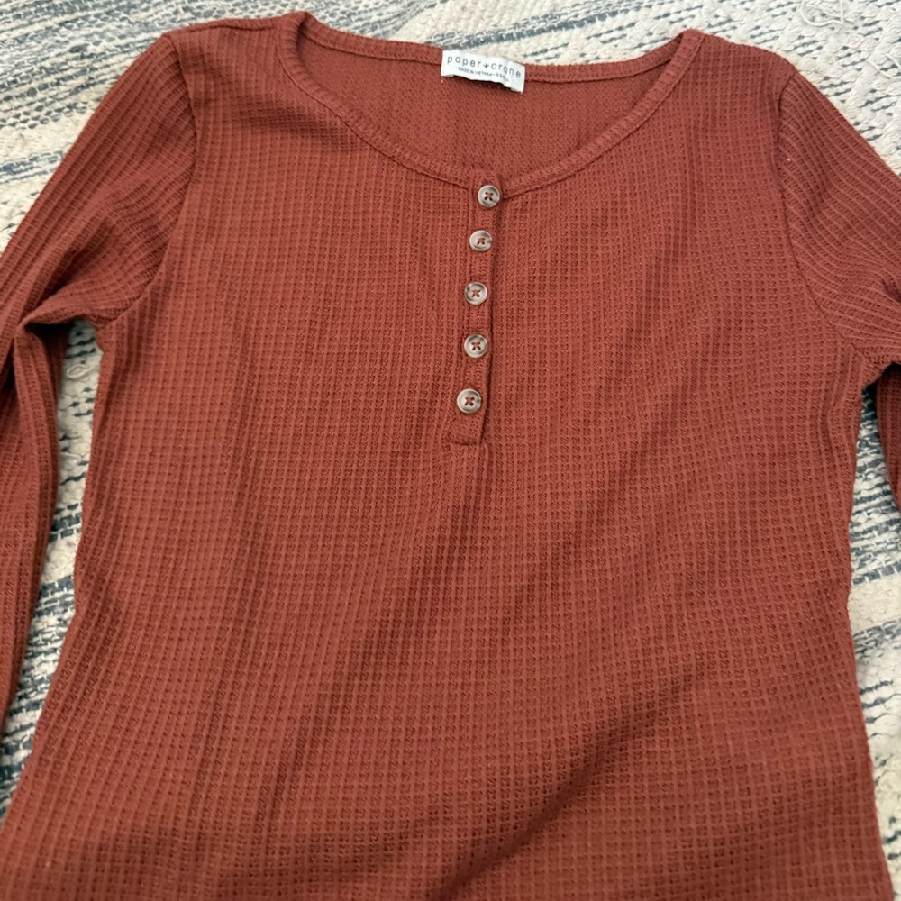 Women's Rust Long Sleeve Top